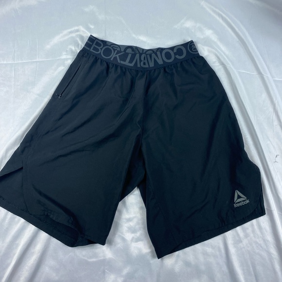 Reebok Combat Woven Boxing Shorts In Black Small - Picture 1 of 16